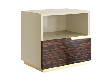 BRANDO - Rectangular wood veneer bedside table with drawers by Guerra Vanni - view 2